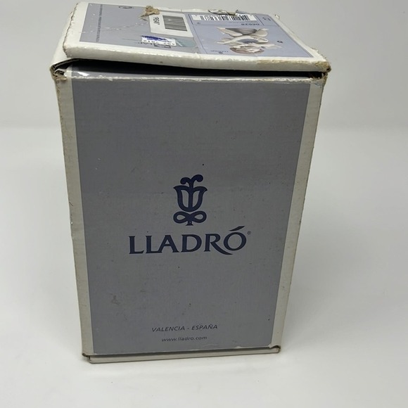 Lladro #6628 Adagio Angel Cherub Playing Harp Porcelain Figurine - Picture 5 of 6